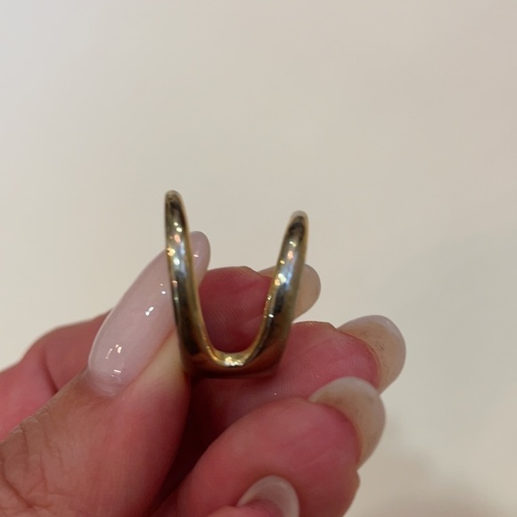 Luv AJ The Triple Spear Bangle Ring in Antique Gold - Picture 6 of 7